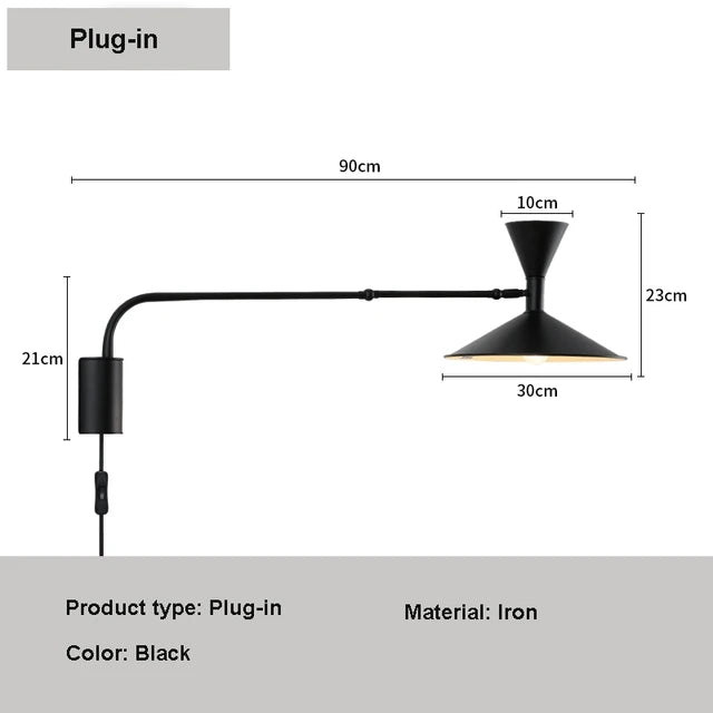 Nordic Glow: Adjustable LED Wall Lamp