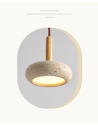 Travertine Disc Pendant
