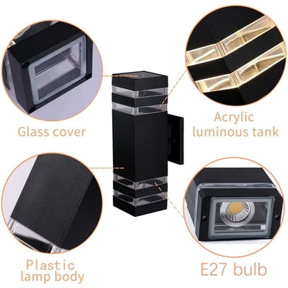 TriColor LED Outdoor Wall Light - IP65 Waterproof