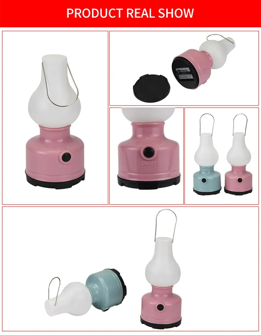 All-Weather CampGlow: 2-Mode Portable Lantern
