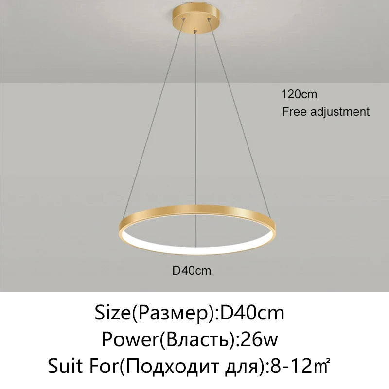 Round LED Ring Pendant
