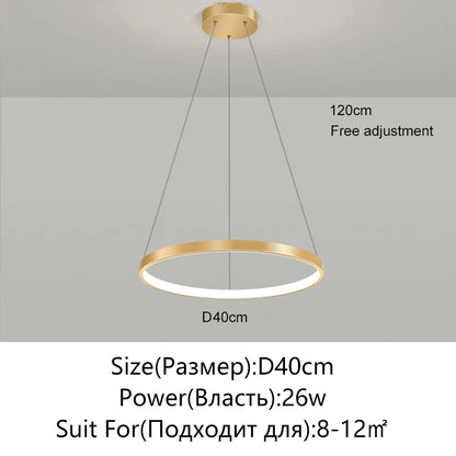 Round LED Ring Pendant