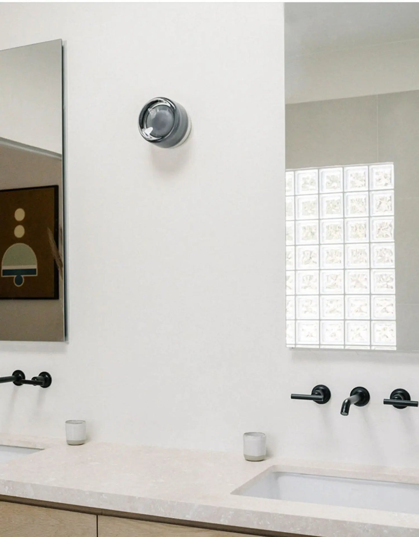 Round Glass LED Wall Sconce