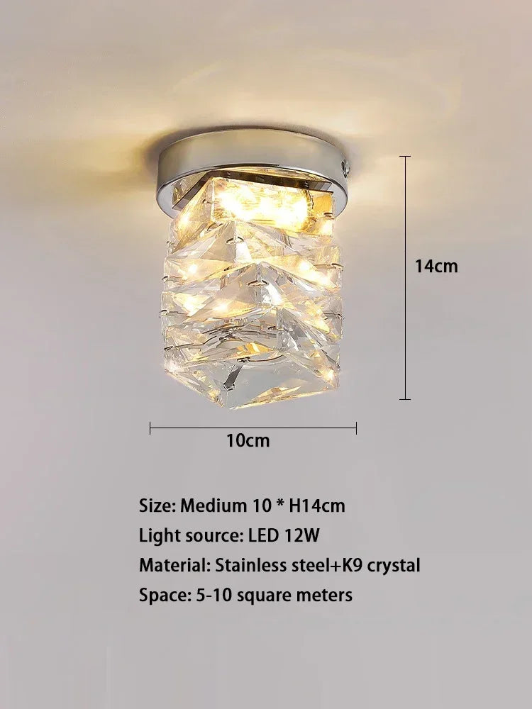 Crystal Round Double Layer Chandelier