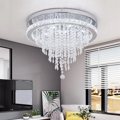 Crystal LED Flush Chandelier