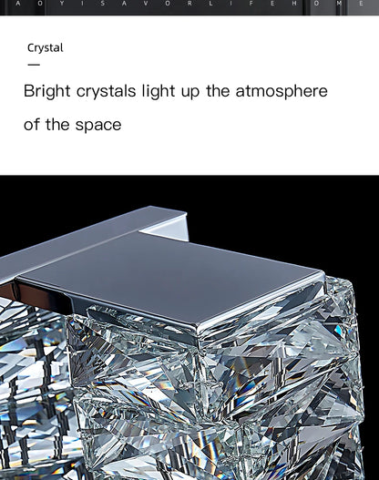 Elegant Crystal LED Wall Sconce for Luxe Interiors