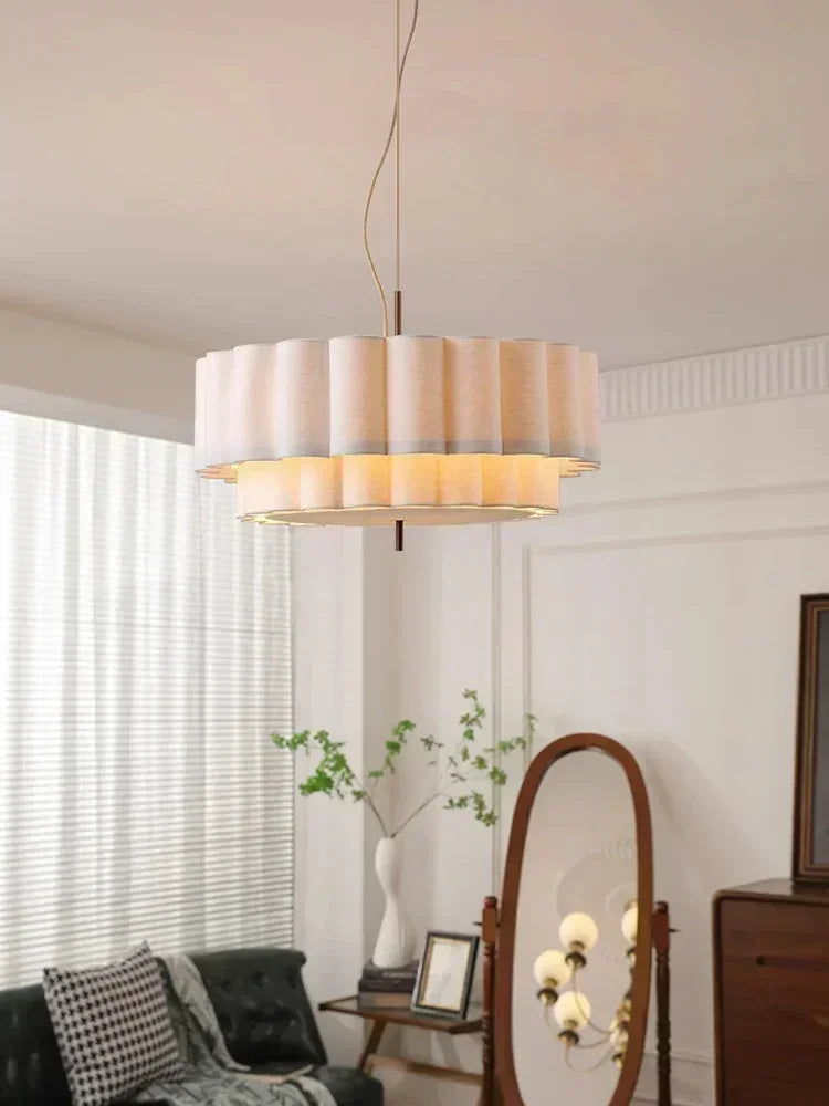 Wabi Sabi Elegance: Fabric Pendant Chandelier Lights