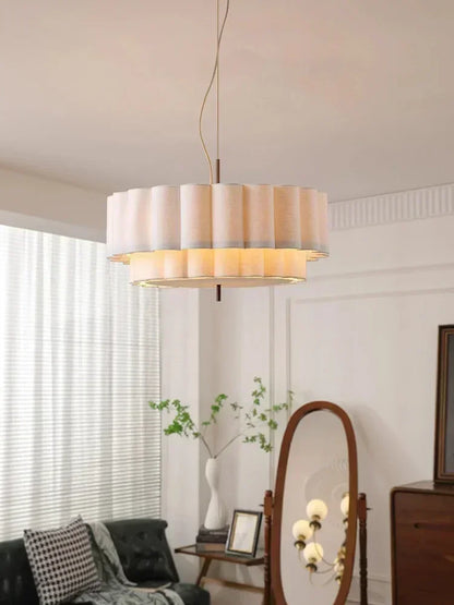 Wabi Sabi Elegance: Fabric Pendant Chandelier Lights