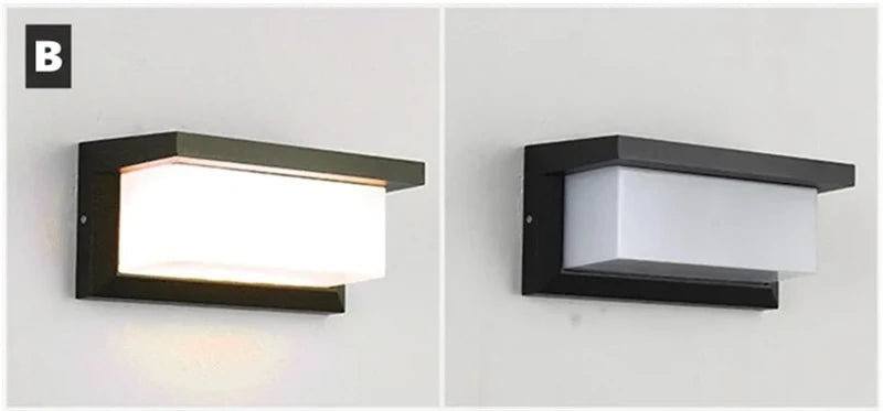 Modern Black LED Outdoor Wall Sconce