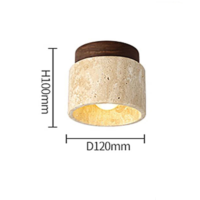 Travertine Stone Ceiling Light