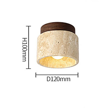 Travertine Stone Ceiling Light