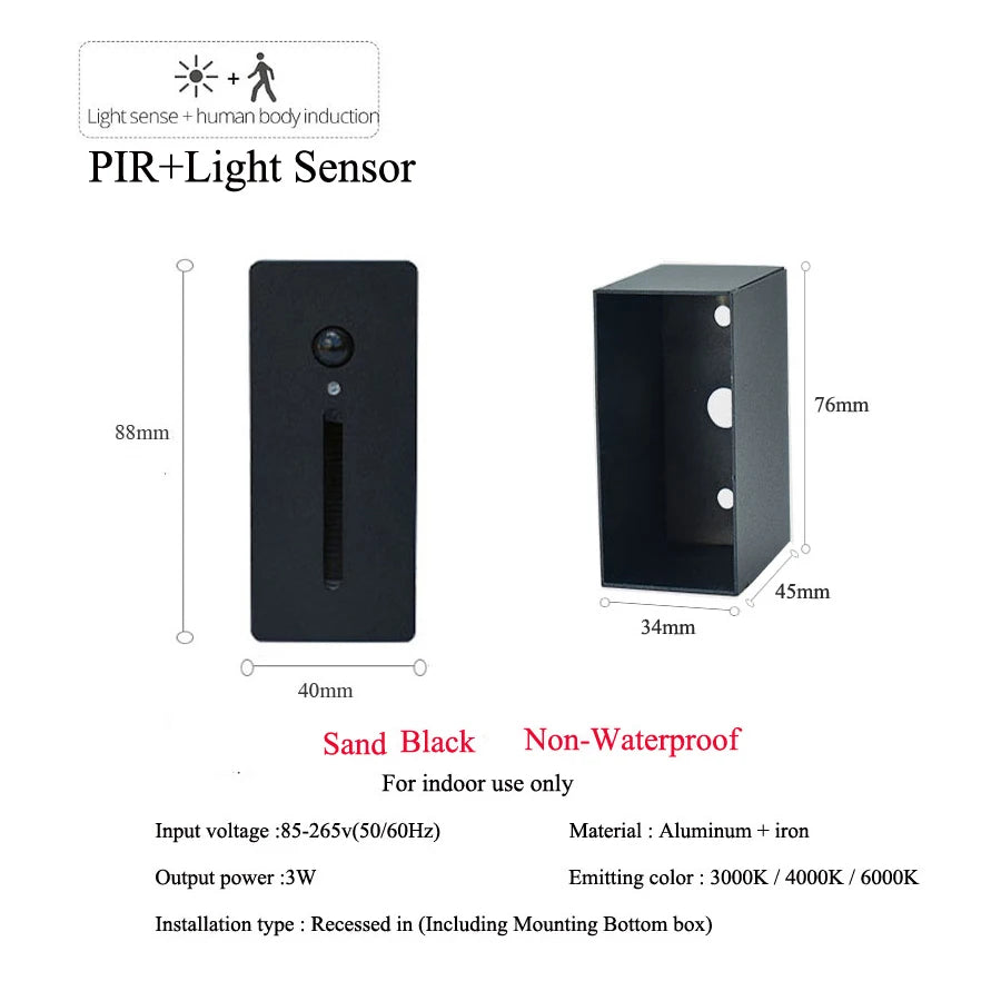 PIR Step Light: Smart Wall Sconce for Home Safety