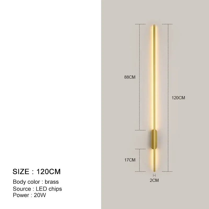 Modern Long LED Wall Lights for Bedroom