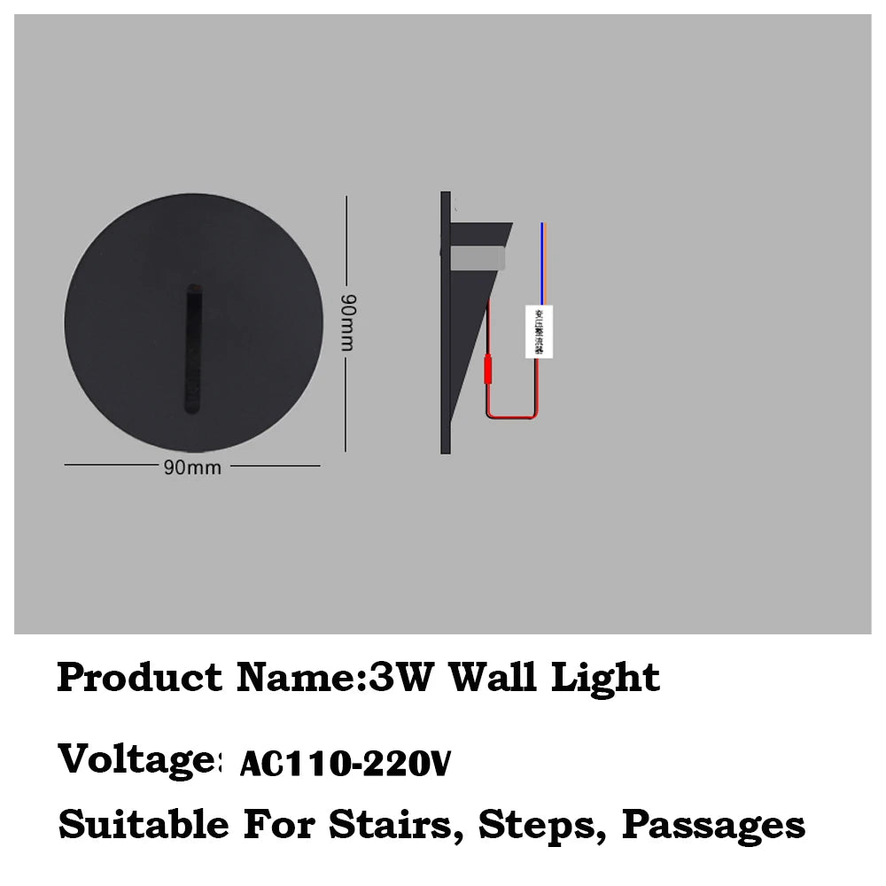 GlowStep LED Recessed Wall Sconce Light
