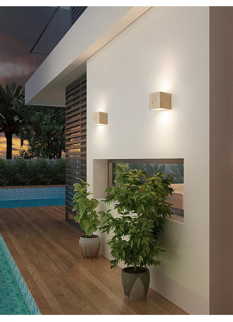 SquareStone Waterproof Outdoor Wall Sconce Light