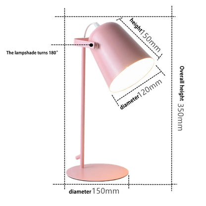 Nordic Glow: Eye-Protect Pink Desk Lamp