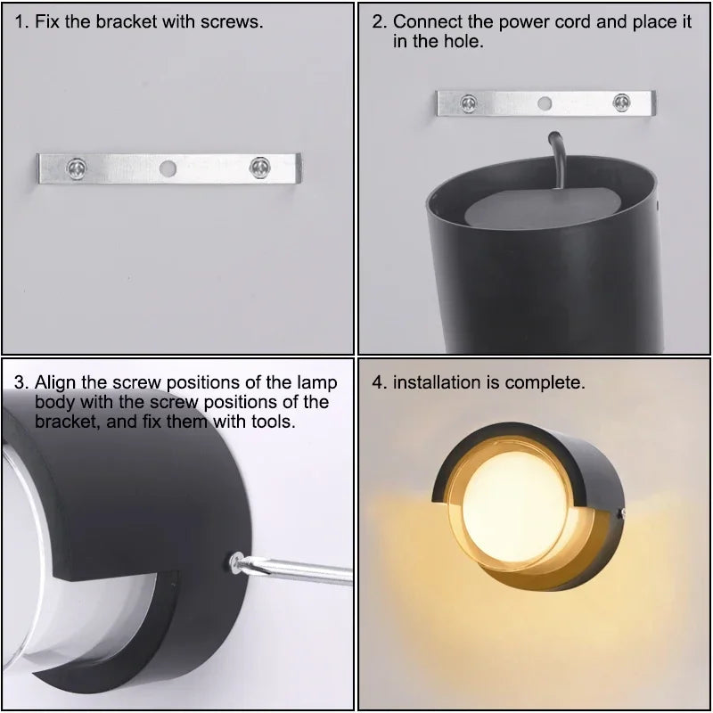 Waterproof Modern LED Wall Lamp for Outdoor Spaces