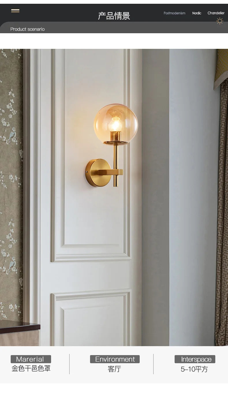 Nordic Glow: Sphere LED Wall Sconce Light