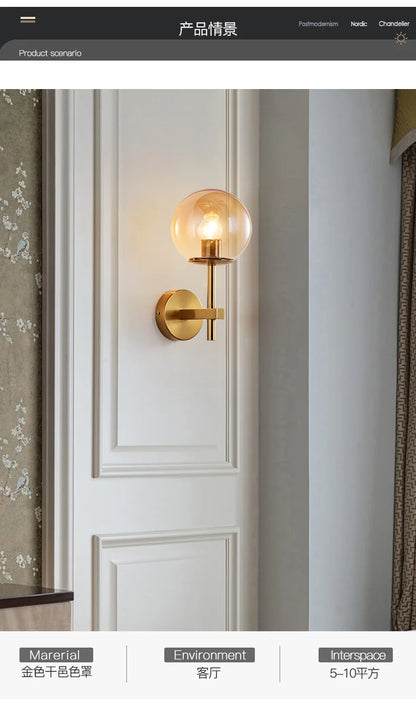 Nordic Glow: Sphere LED Wall Sconce Light