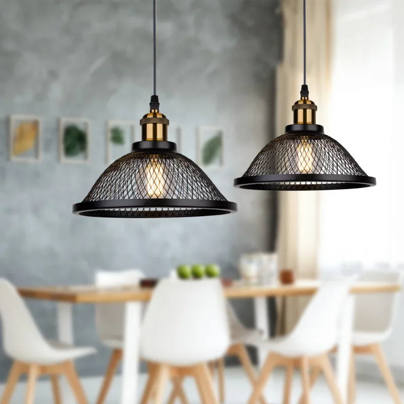 ZIMULONG Black Iron Net Pendant Light