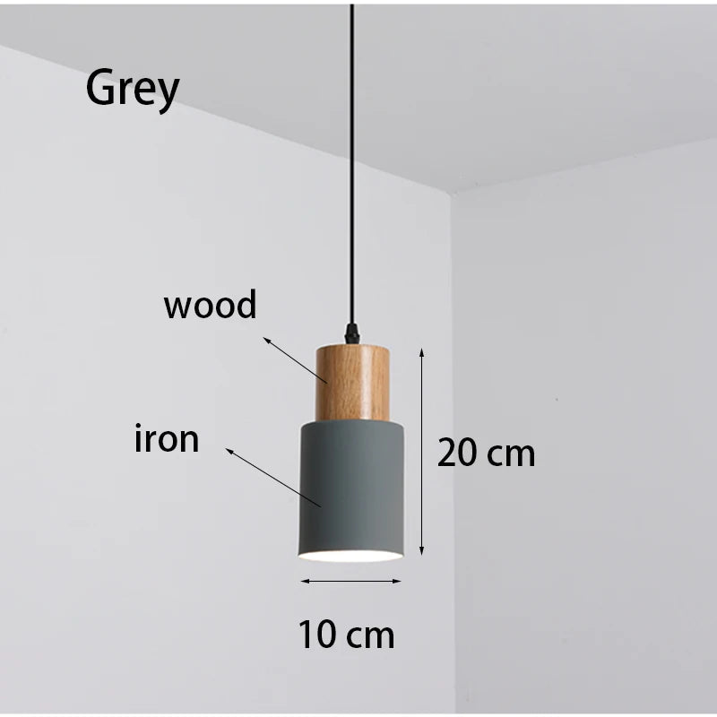 Wood and Metal Mini Pendant