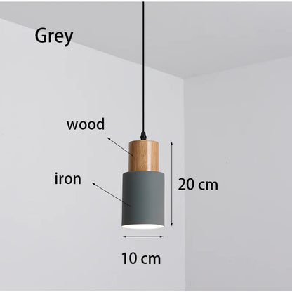 Wood and Metal Mini Pendant