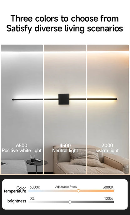 Minimalist L-Shaped Black Wall Lamp