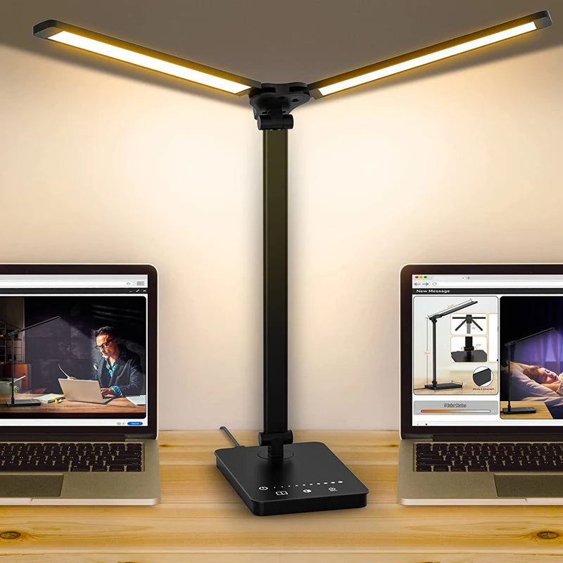 Dual Glow LED Desk Lamp - 5 Modes & Dimming