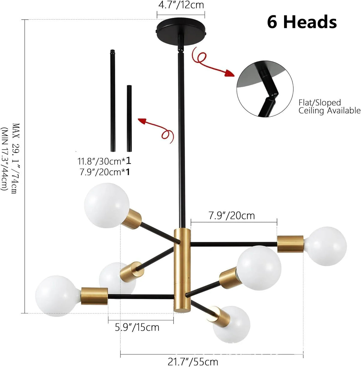 Modern Multi-Arm Chandelier