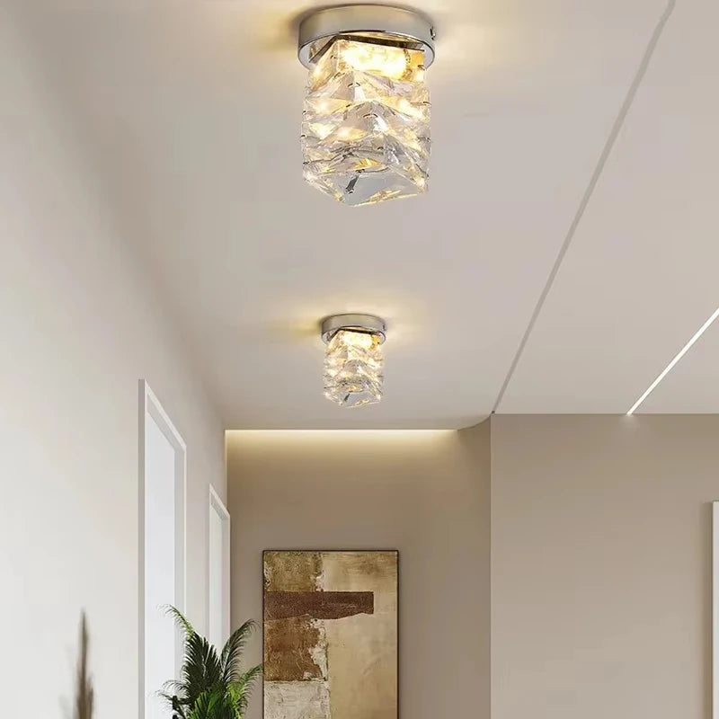Crystal Round Double Layer Chandelier
