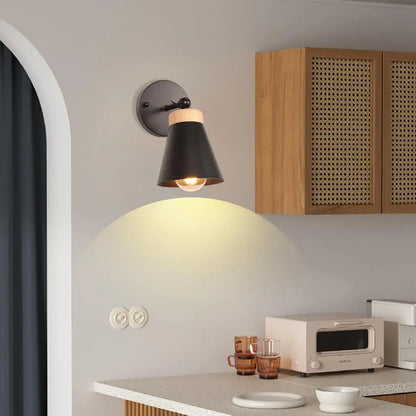 Nordic Glow: Wooden Wall Sconce Light Fixture