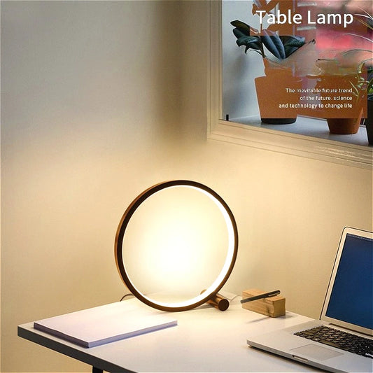 GlowRing Touch LED Desk Lamp - Modern Minimalist