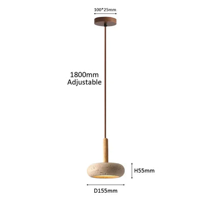 Travertine Disc Pendant