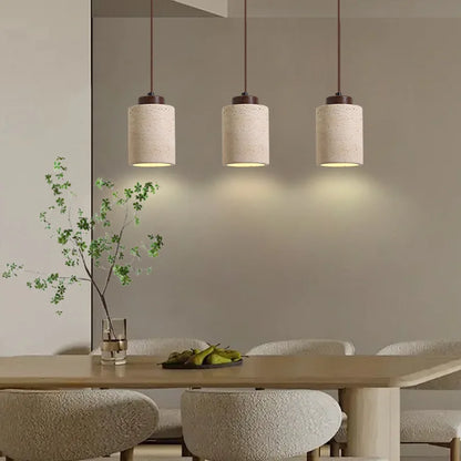 Wabi-Sabi Glow: Japanese Stone Chandelier Lamp