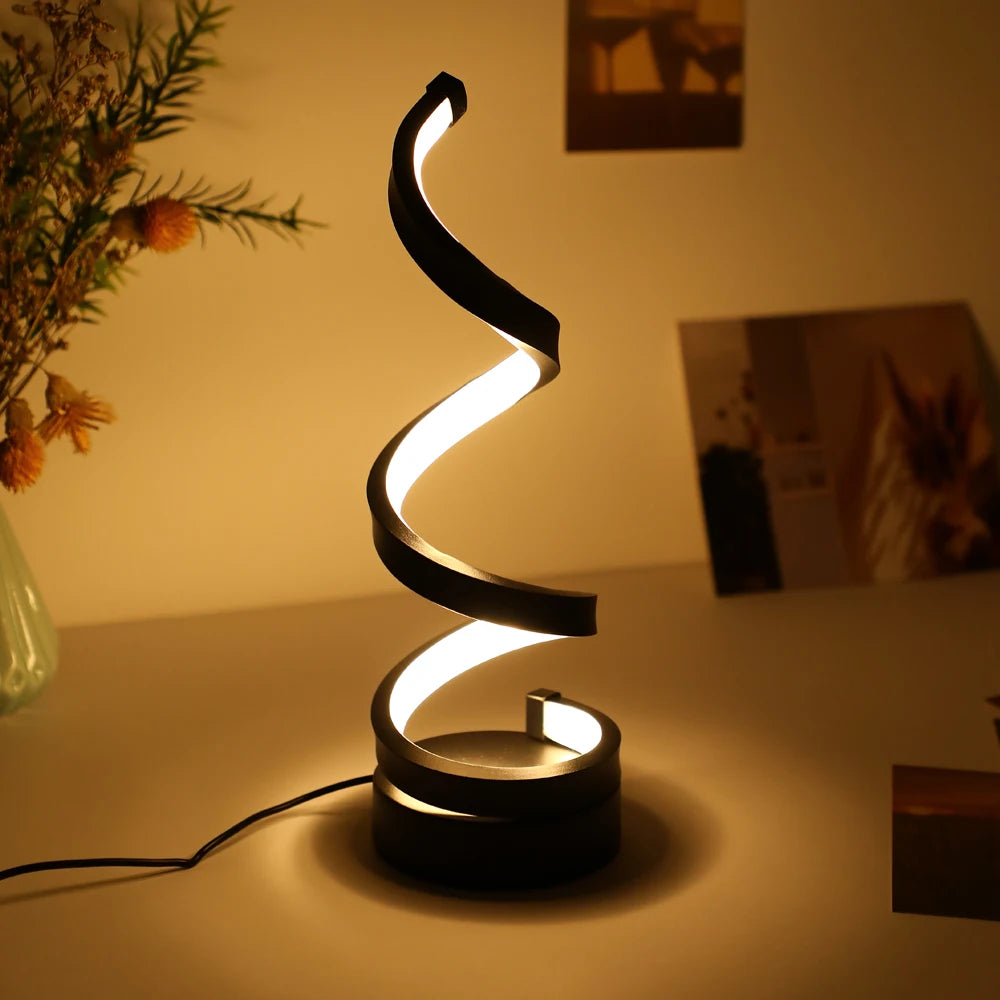 Artistic Glow: Modern Bedside Table Lamp