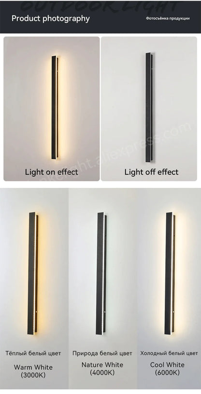 Nordic Waterproof LED Wall Sconce - Patio Light