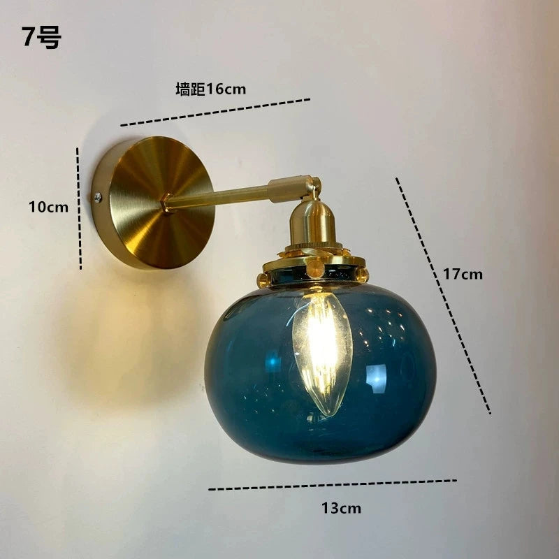 GlassSphereLED Wall Sconce