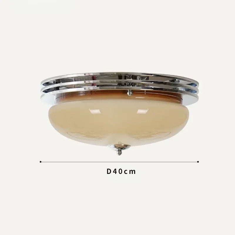 Elegant Bauhaus Flush Mount Glass Light Fixture