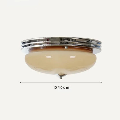Elegant Bauhaus Flush Mount Glass Light Fixture