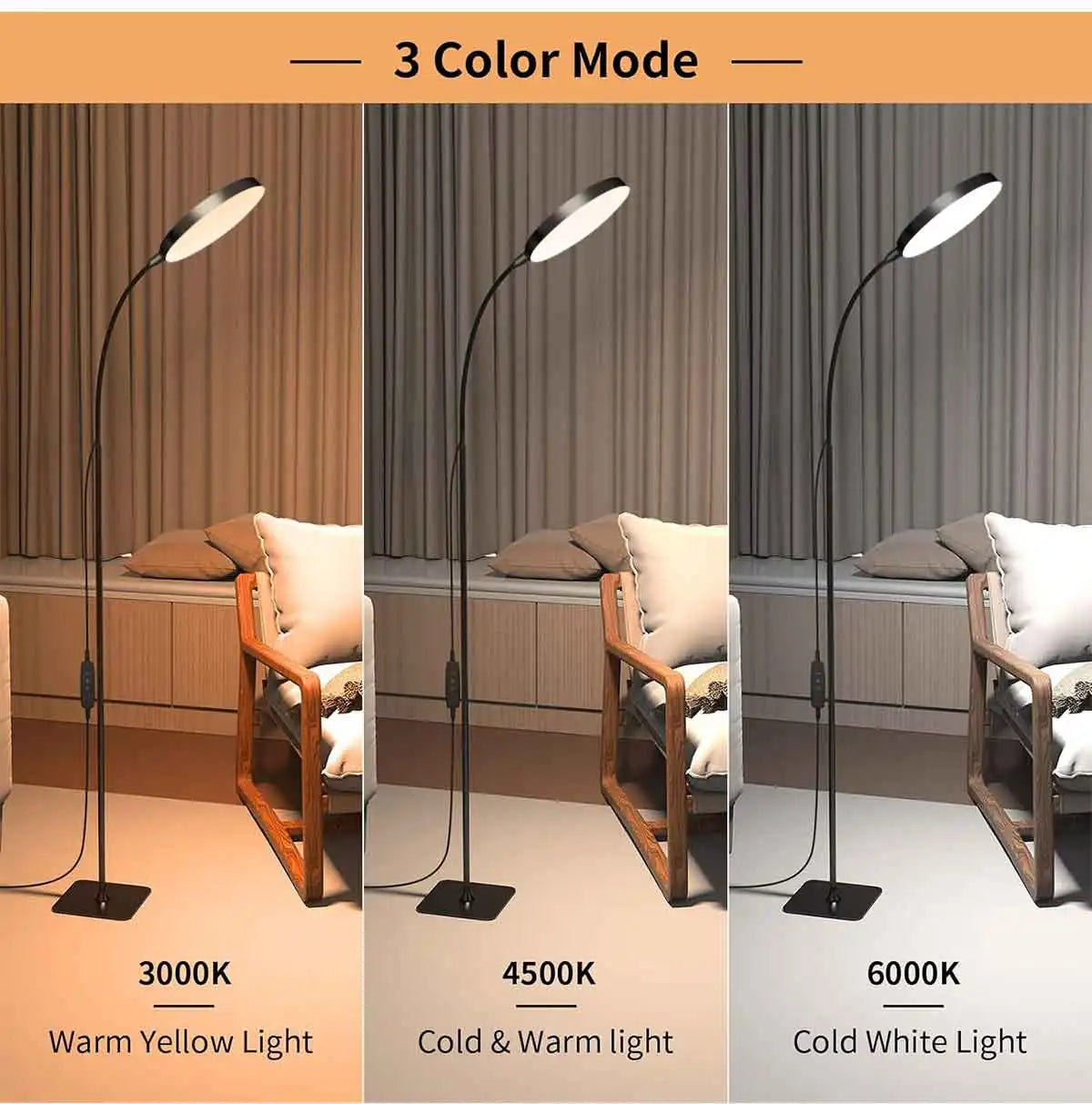 LED Floor Lamp Bright Tall Standing Lamp