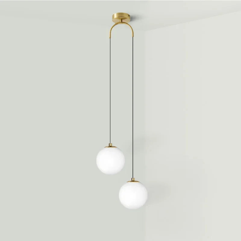 Nordic Gold Glass LED Pendant Lights