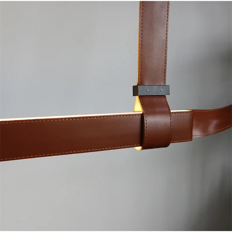 Nordic Glow Leather Pendant Lamp