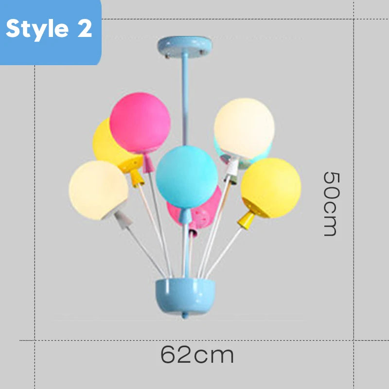 Colorful Balloon LED Wood Ceiling Light