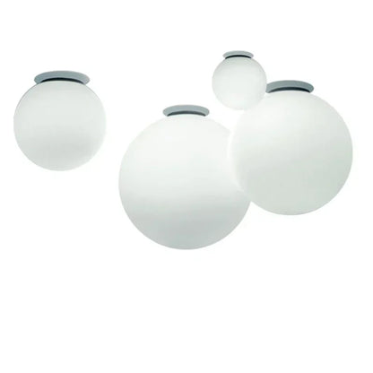 Nordic Glow: Minimalist Round Glass Ceiling Lamp