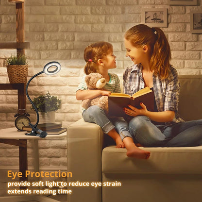 FlexiGlow 360° Clip-On LED Desk Lamp