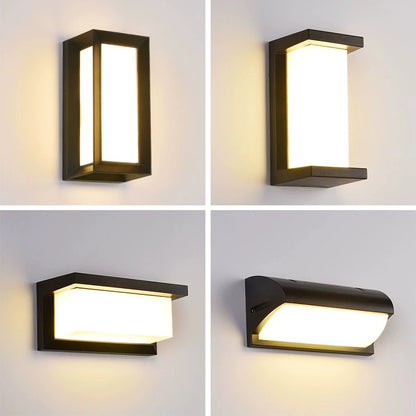 Modern Black LED Outdoor Wall Sconce