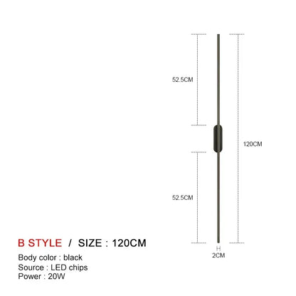 Modern Long LED Wall Lights for Bedroom