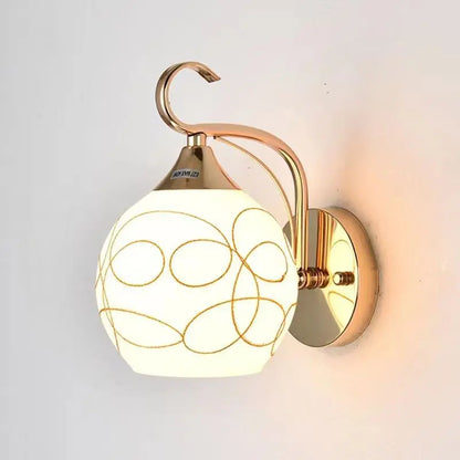 Crystal Glow E27 Wall Sconce - Elegant Bedroom Light