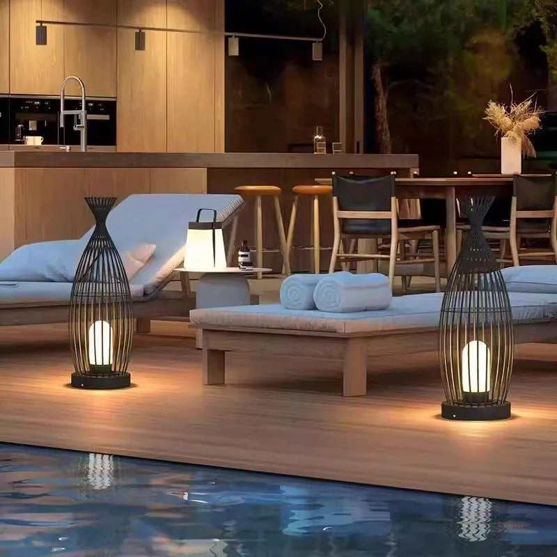 AquaGlow Outdoor Floor Lamp