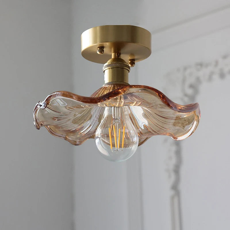 Lotus Glow: Nordic Ceiling Lamp for Porch & Foyer